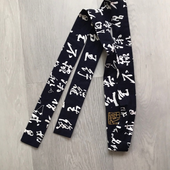 Accessories - ADULT NAVY WHITE JAPANESE SASH KIMONO OBI BELT